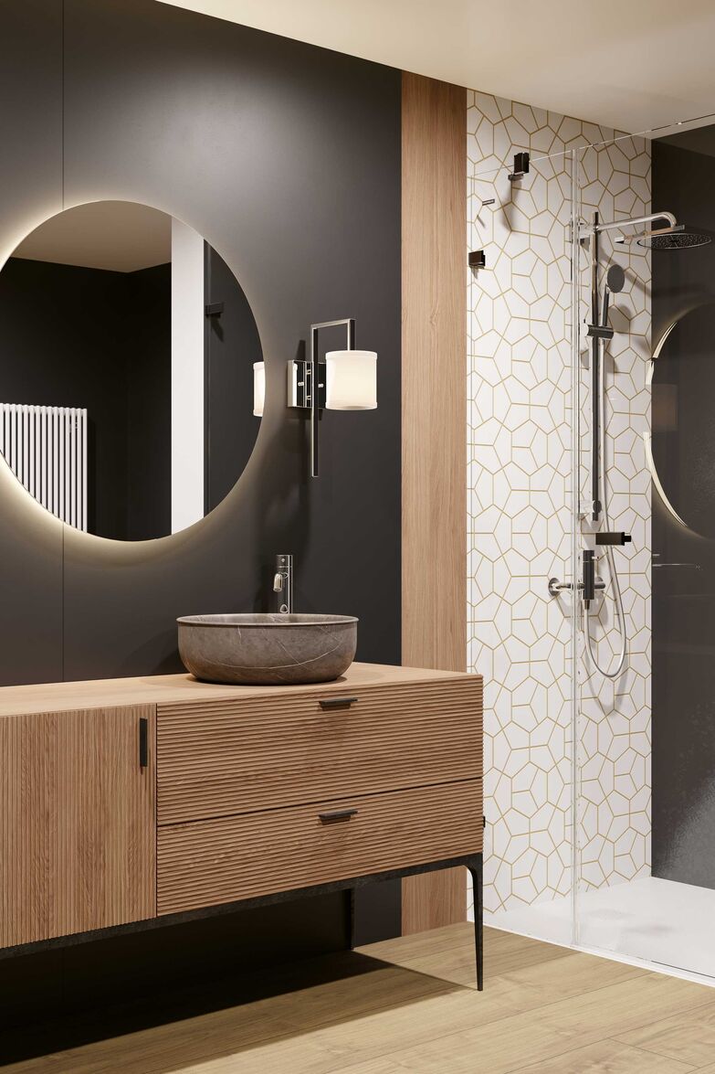 Die innovative Technologie «CareTec Pro» macht Glas deutlich unempfindlicher gegen äussere Einflüsse. Denn Glaskorrosion lässt das Glas mit den Jahren blind werden. Duscholux AG, www.duscholux.com