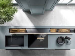 Die «Shelf»-Abluftversion ermöglicht maximale Luftabzugsleistung bei leisem Betrieb. Dies wird durch die Nutzung eines stärkeren Motors erreicht, der in grösserer Entfernung im oder ausserhalb des Hauses positioniert werden kann. Falmec über Fors AG.