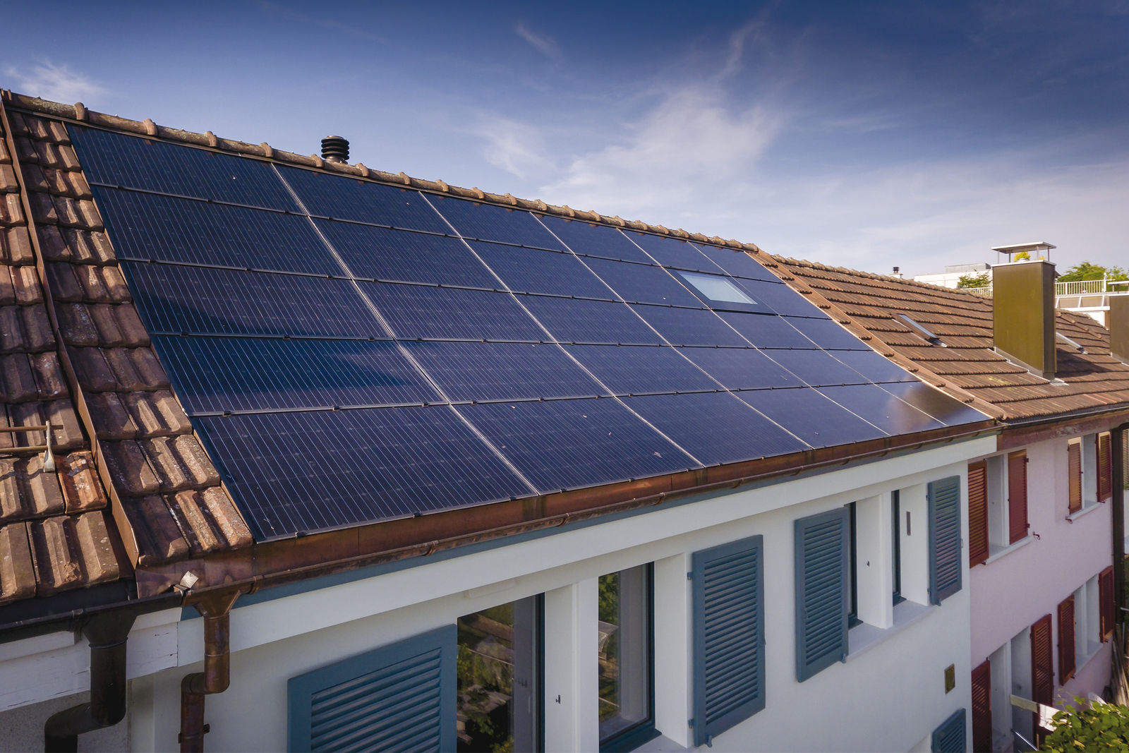 Die Photovoltaik-Anlage wurde feinfühlig integriert.