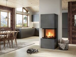 Der «Swissfirecube UKA 35/60/35» lässt sich innerhalb eines Tages einbauen. Dank geringem Platzbedarf passt er auch in kleinere Räume und ist für Umbauten oder als Zusatzheizung auch für Minergie-Bauten prädestiniert. Ganz Baukeramik AG.