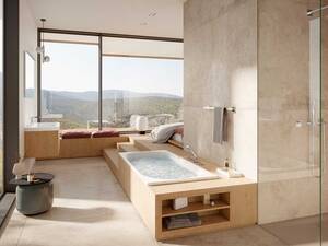 Die Schmidlin-Badewannen lassen sich mit einem Whirlsystem nach Wahl und unterschiedlichen Wellnessoptionen ausstatten: Die Funktion «Soundbox» verwandelt die Wanne in einen einzigartigen Klangkörper. Aber auch Farblichttherapien mittels Unterwasserscheinwerfern sind möglich. Wilhelm Schmidlin AG.