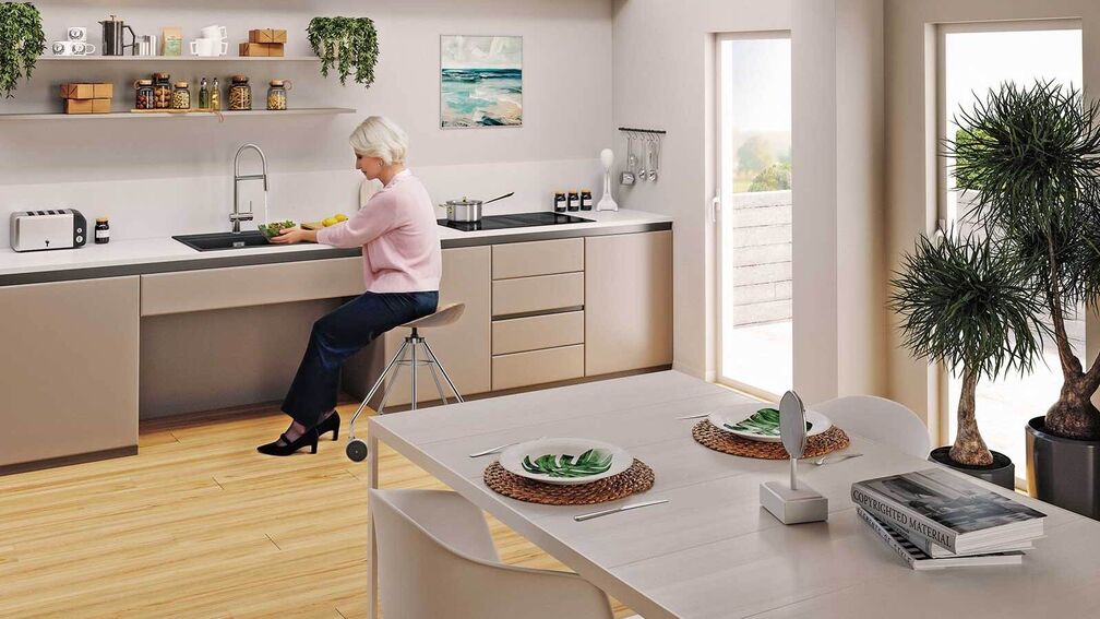 Praktisch im Sitzen: barrierefreies Spülbecken