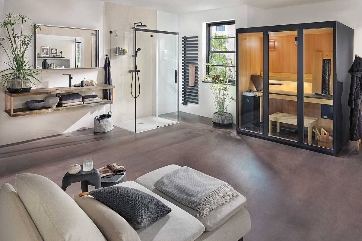 Saunieren kann so easy sein. Das beweist die Sauna «Easy» von Klafs. Diese gibt es nun als stylische «Black Edition». Mit bis zu 194 Grundrissvarianten passt sie sich optimal dem vorhandenen Wohnraum an und setzt gleichzeitig markante Akzente. Die Aussenverkleidung lässt sich zudem mit einem Wunschmotiv gestalten. Klafs.